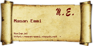 Masan Emmi névjegykártya